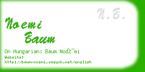noemi baum business card